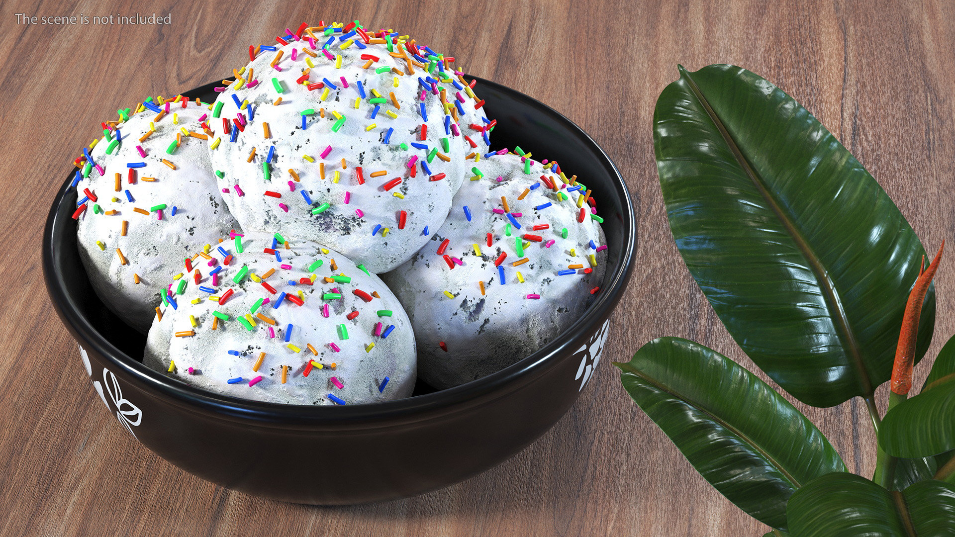 3D model White Ice Cream on Ceramic Pot