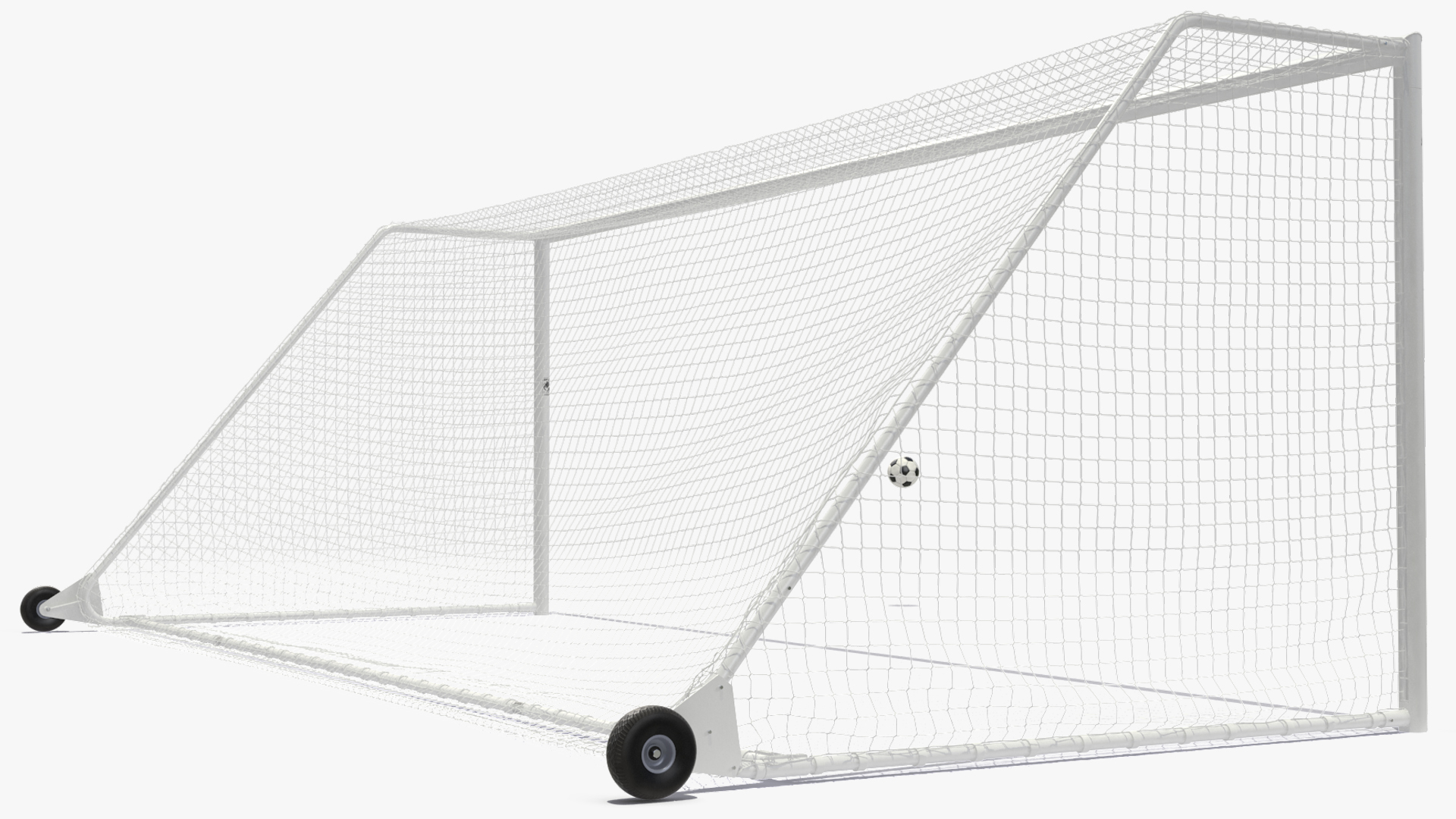 Animated Soccer Ball Hits the Bar and Bounces Back Off 3D model