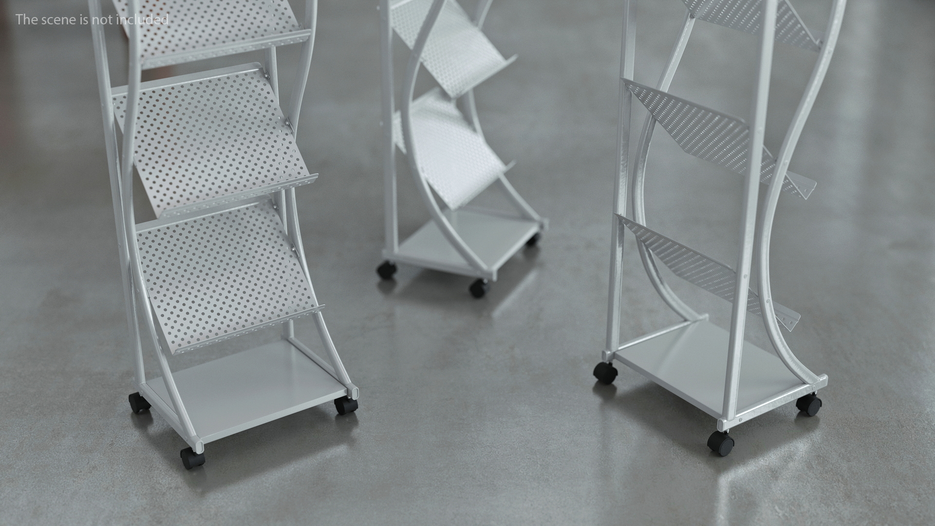 3D model Mockup Magazine Rack Aluminium