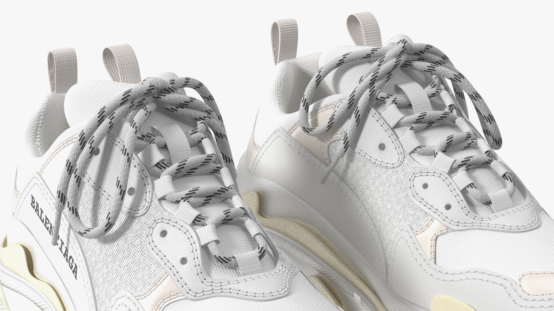 3D Balenciaga Triple S Sneaker White model