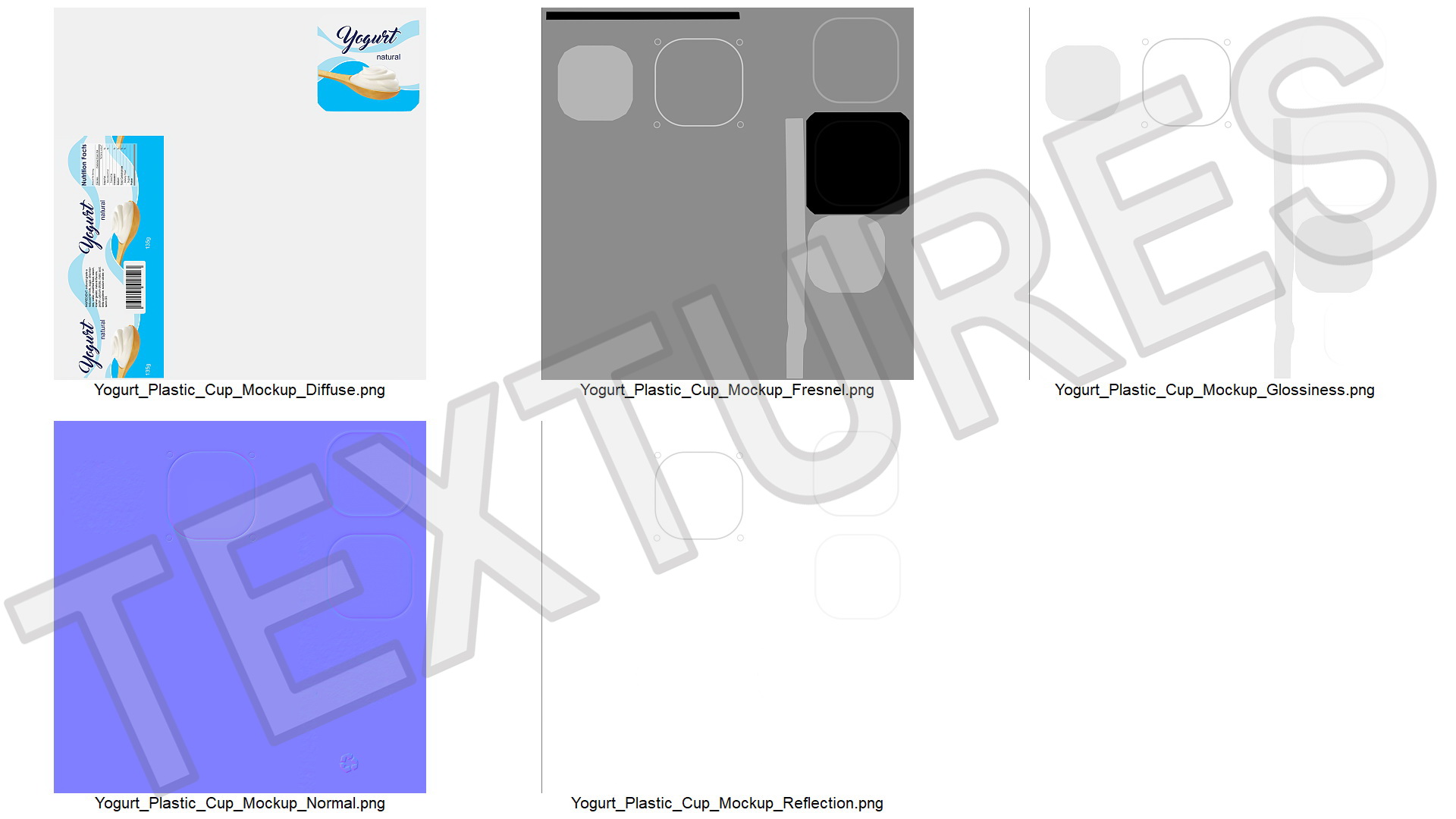 Yogurt Cup Half-open Mockup 3D