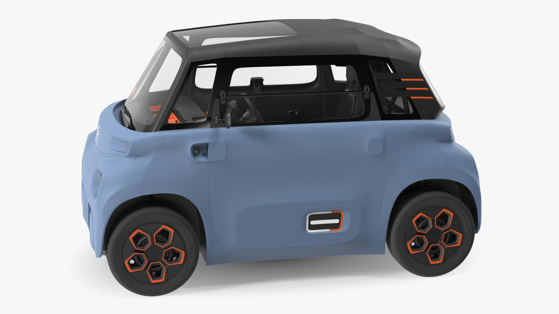 3D Electric Car Citroen Ami Rigged