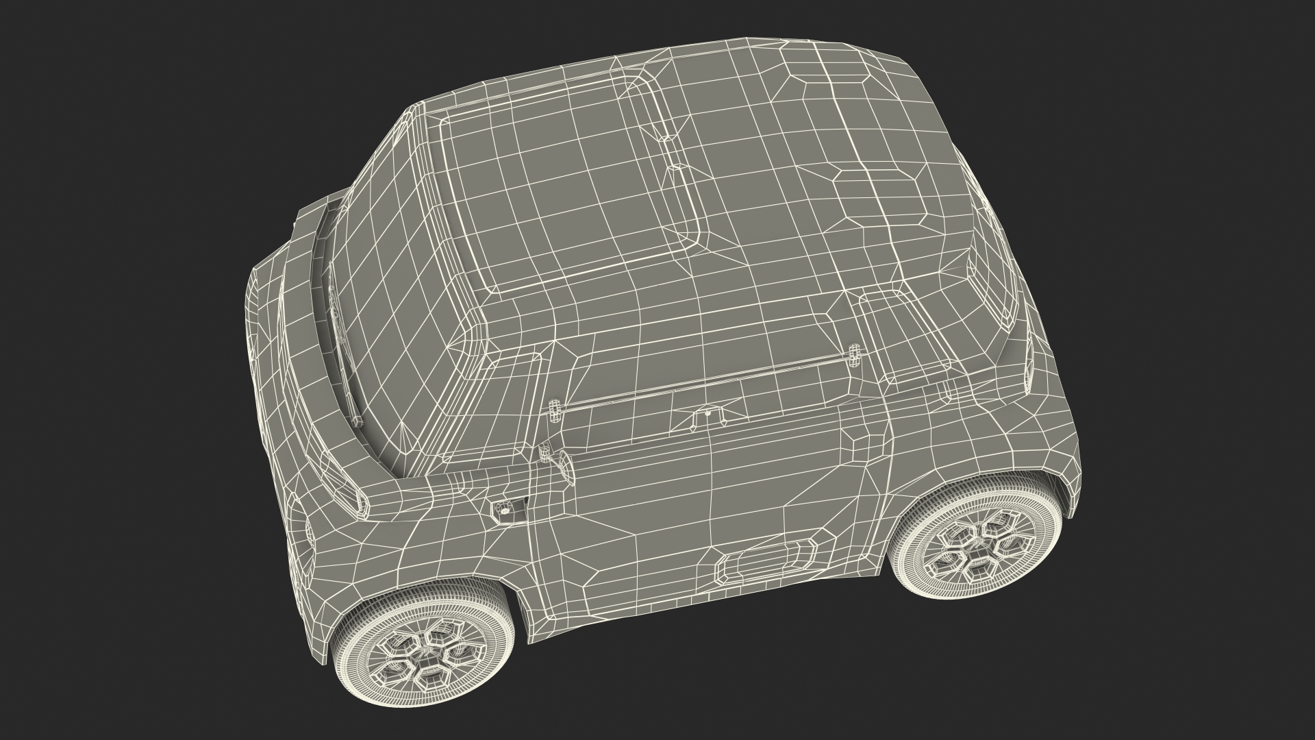 3D Electric Car Citroen Ami Rigged