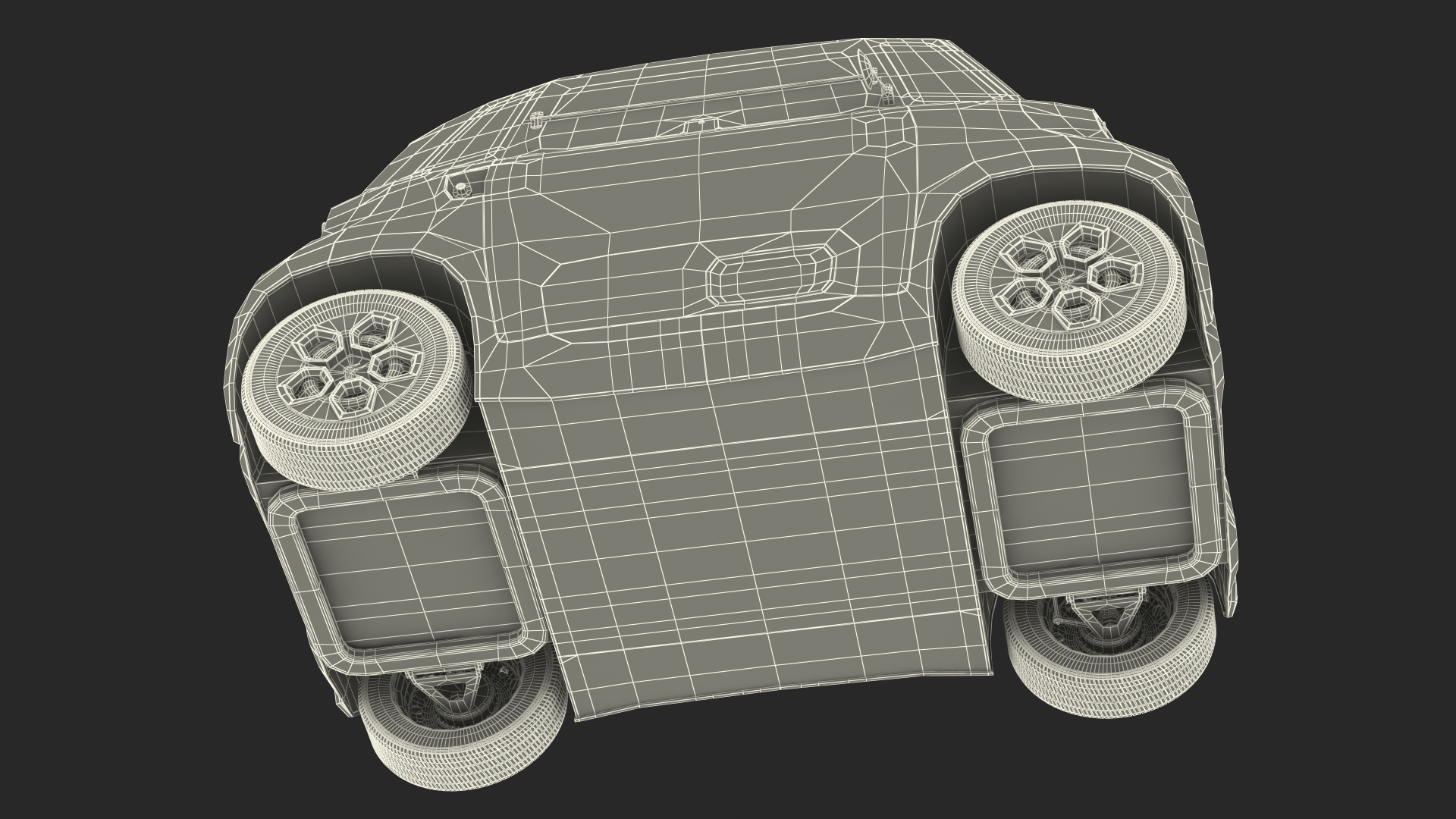 3D Electric Car Citroen Ami Rigged