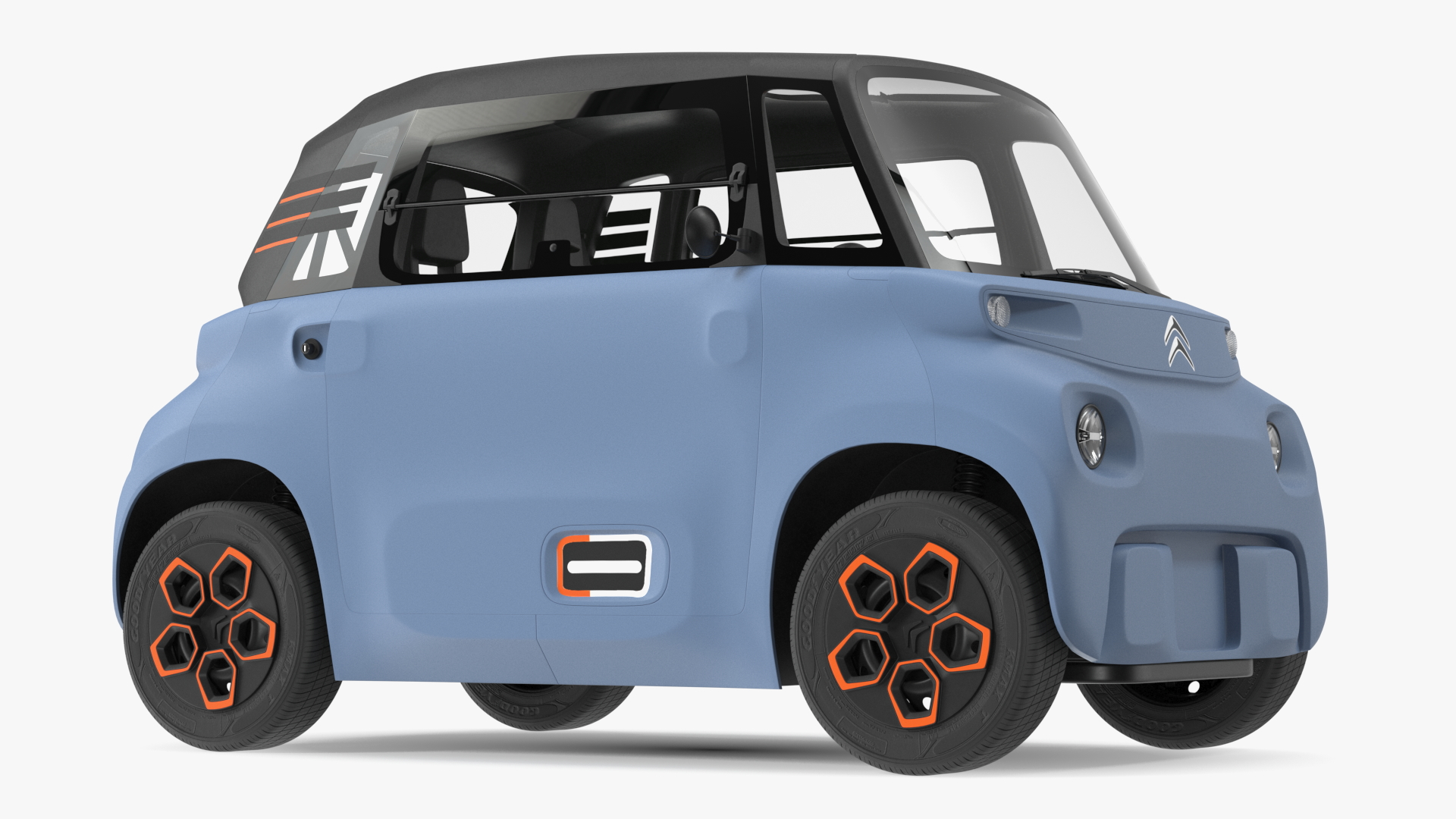 3D Electric Car Citroen Ami Rigged
