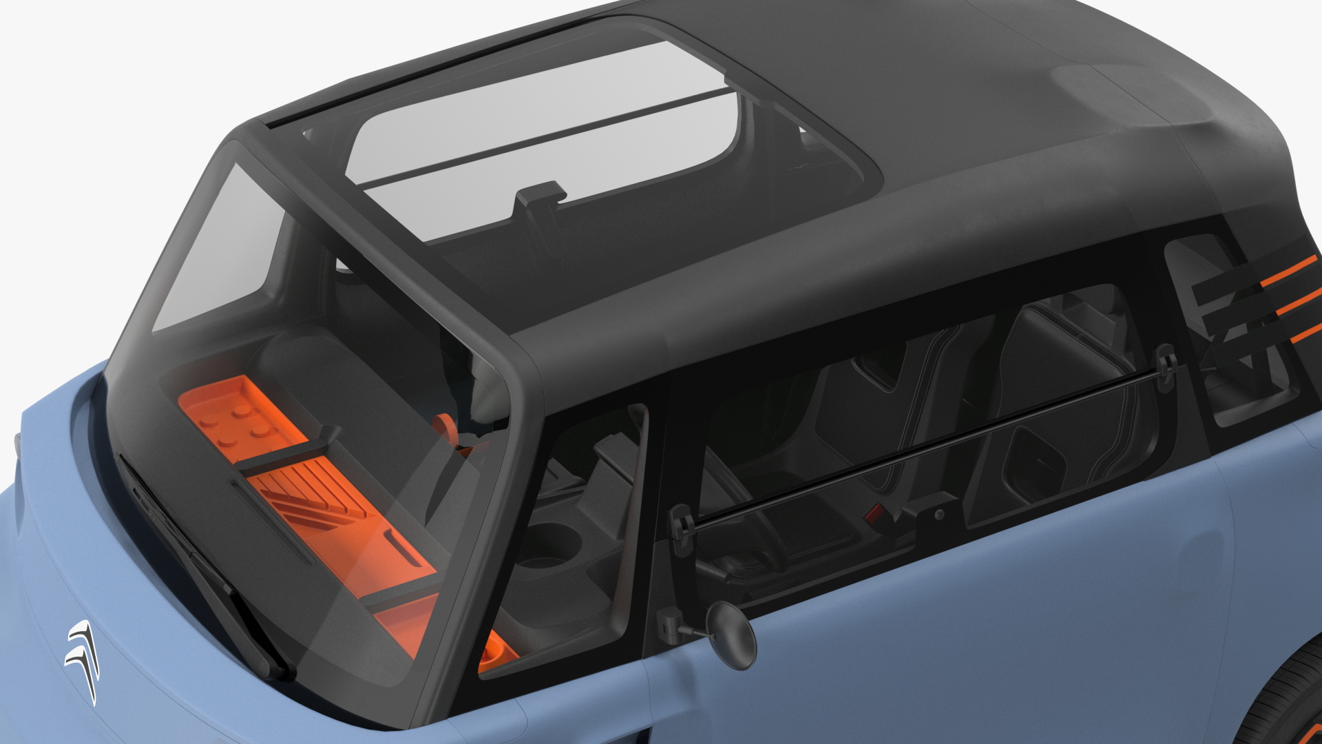 3D Electric Car Citroen Ami Rigged
