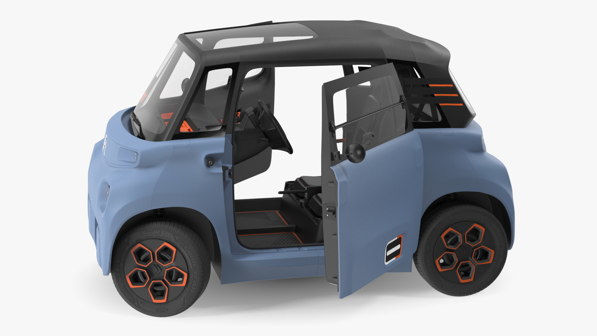 3D Electric Car Citroen Ami Rigged