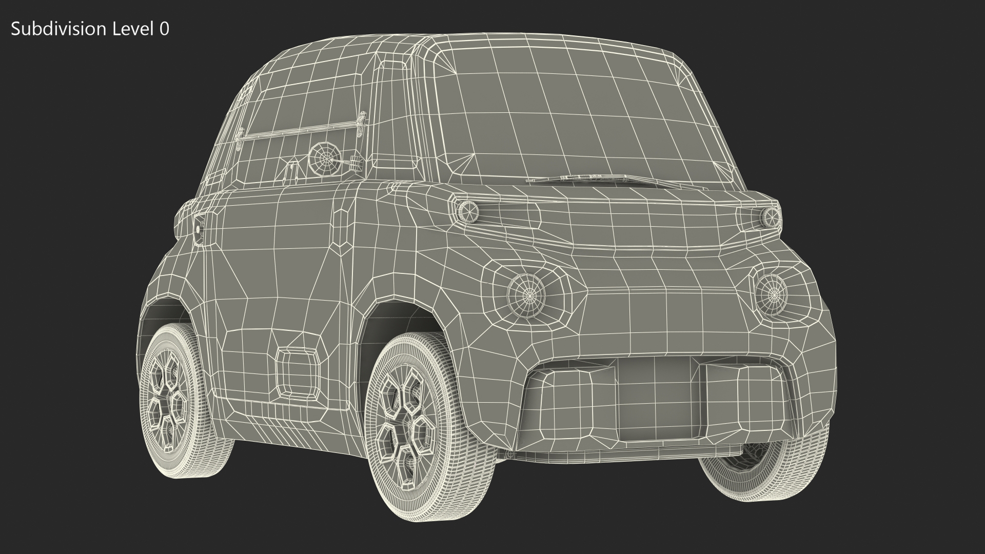 3D Electric Car Citroen Ami Rigged