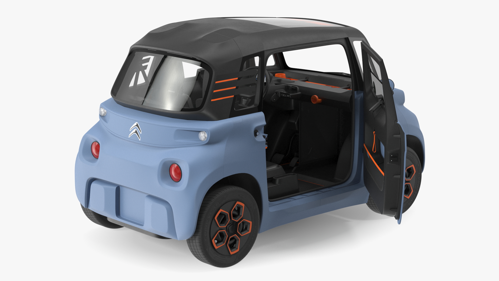3D Electric Car Citroen Ami Rigged