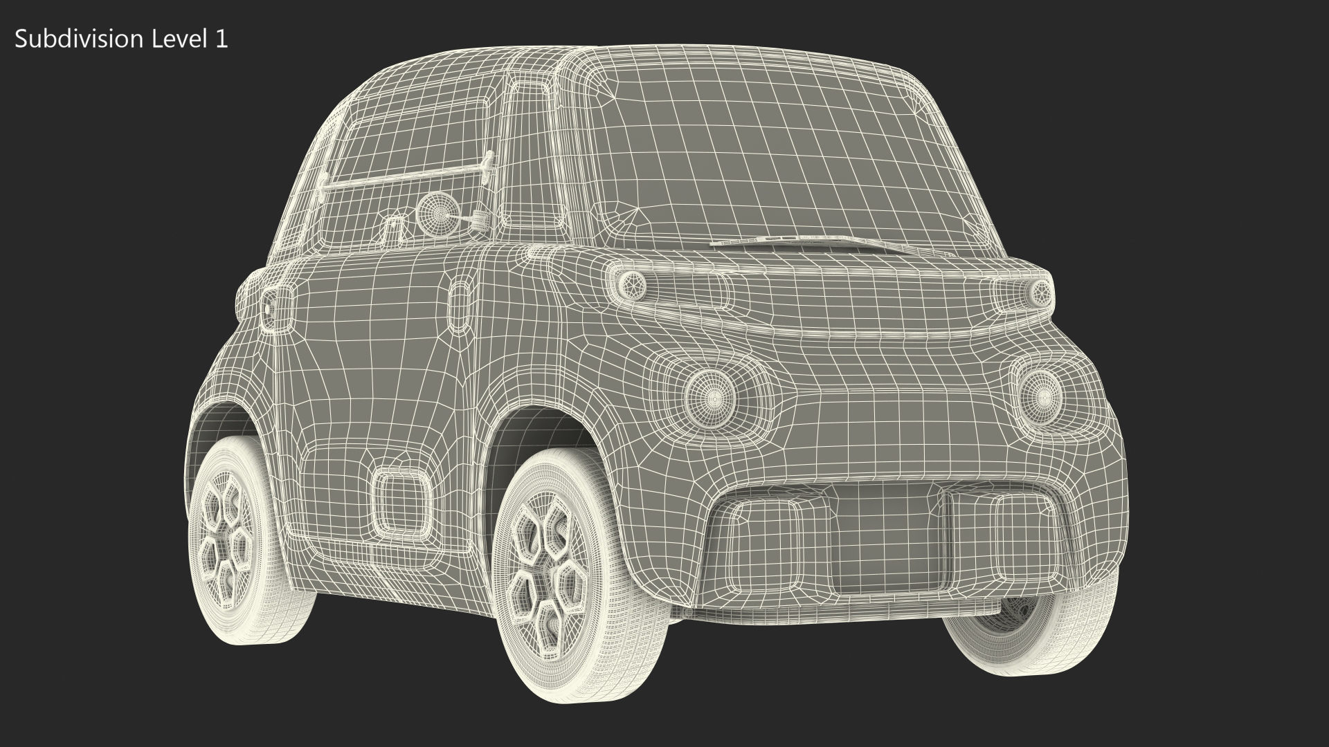 3D Electric Car Citroen Ami Rigged