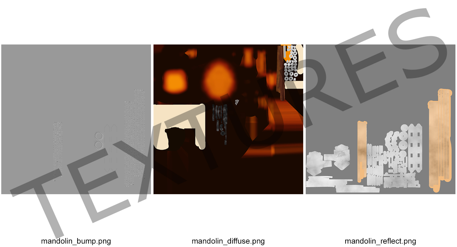3D model Mandolin