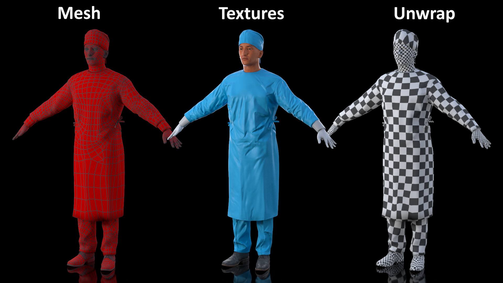 3D model Surgeon Doctor Rigged for Maya