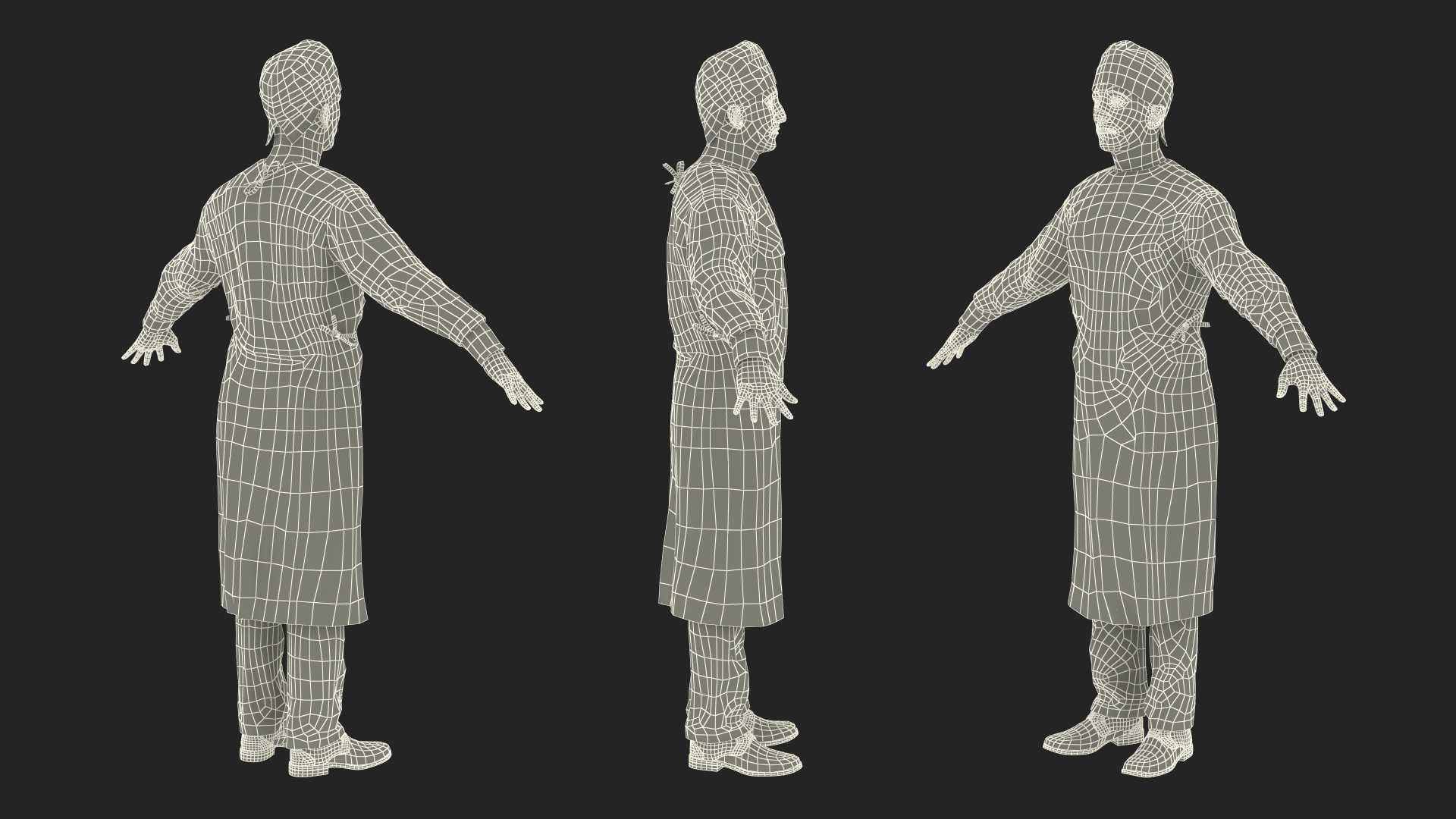 3D model Surgeon Doctor Rigged for Maya