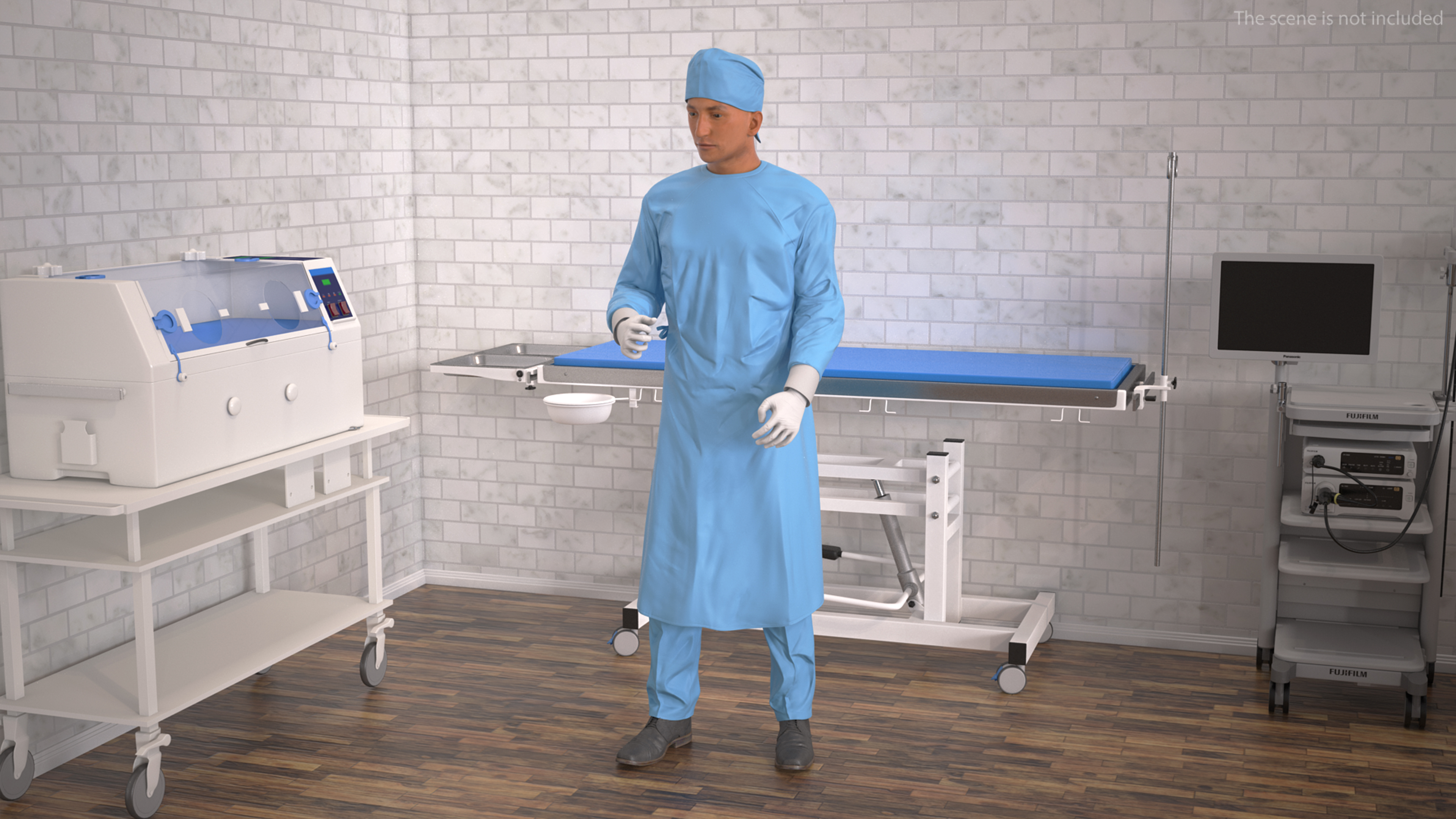 3D model Surgeon Doctor Rigged for Maya