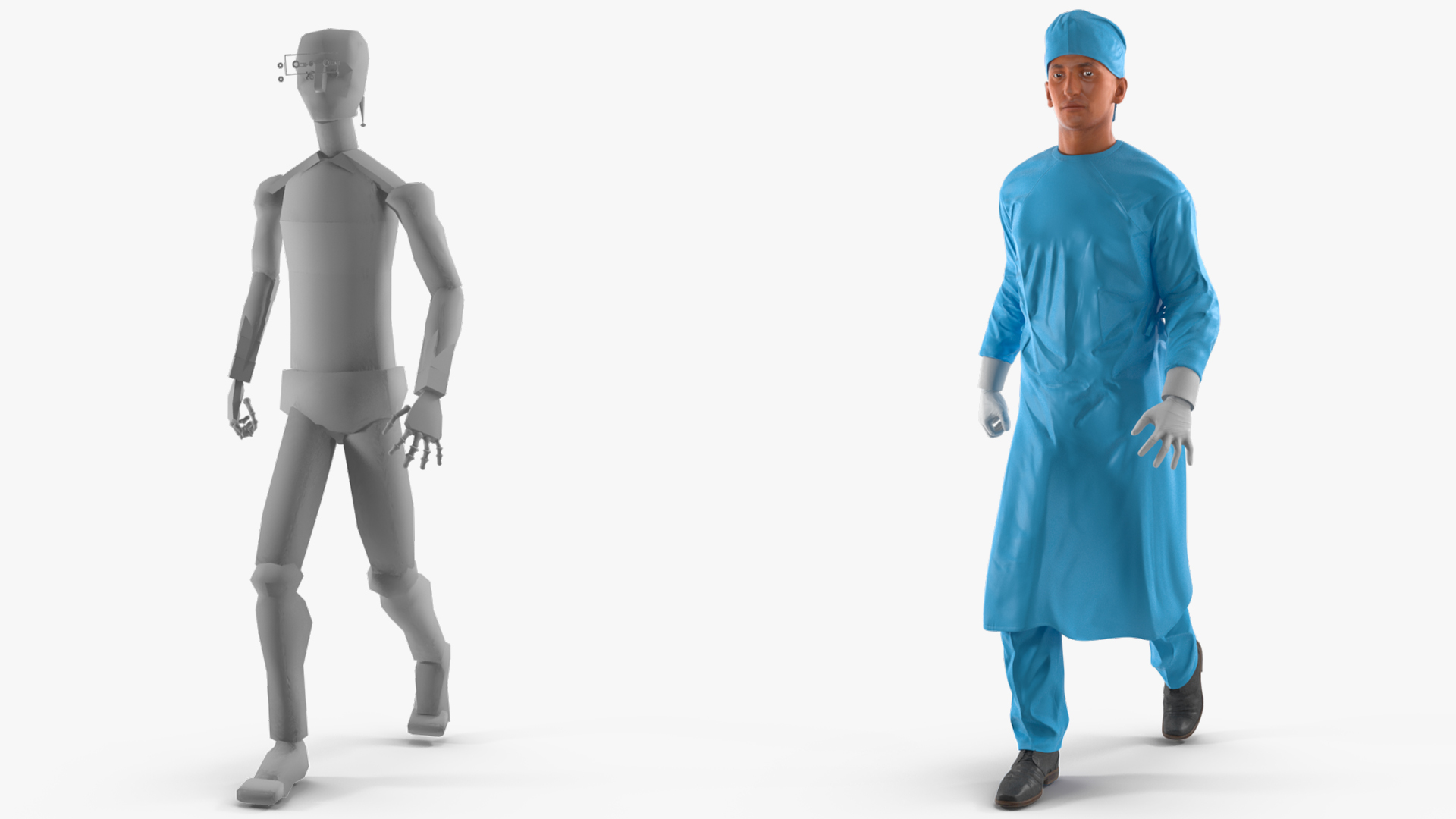 3D model Surgeon Doctor Rigged for Maya