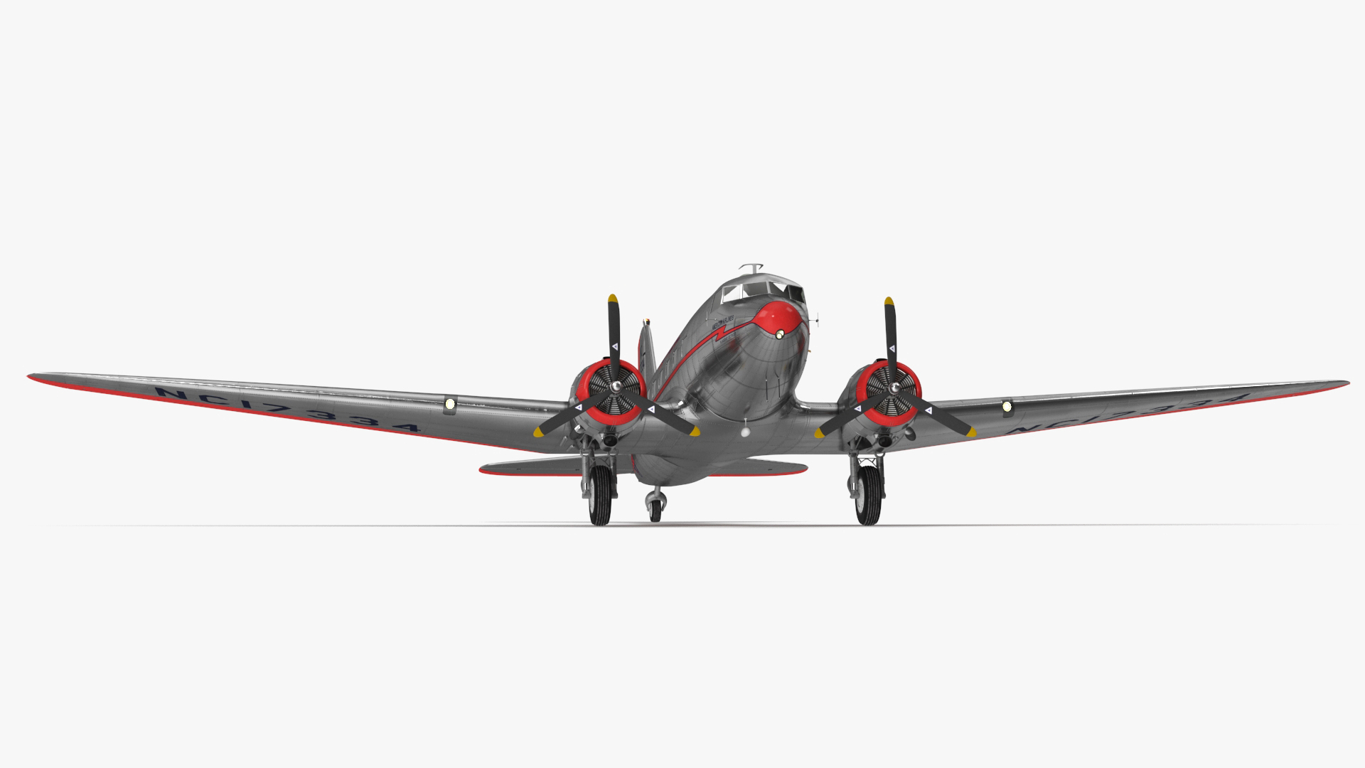 Vintage Propeller Aircraft Douglas DC-3 3D model