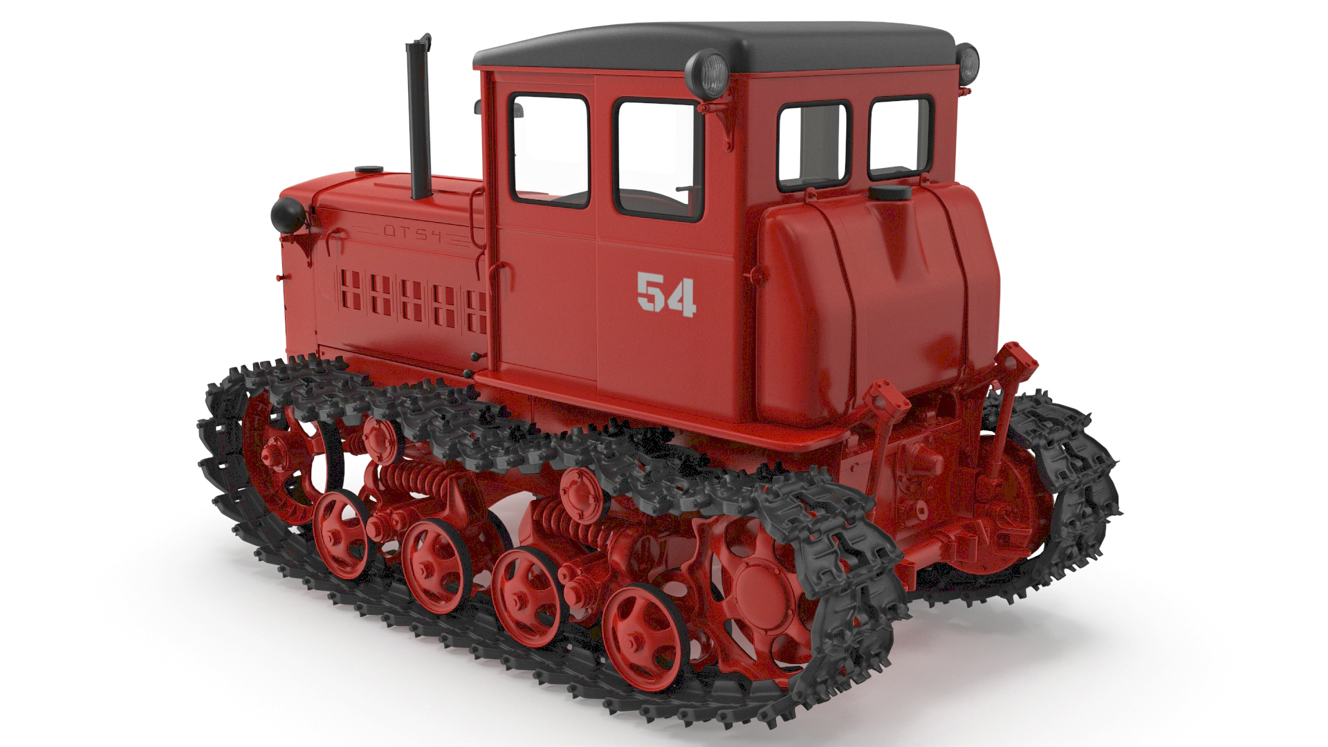 Soviet Crawler Tractor DT54 3D