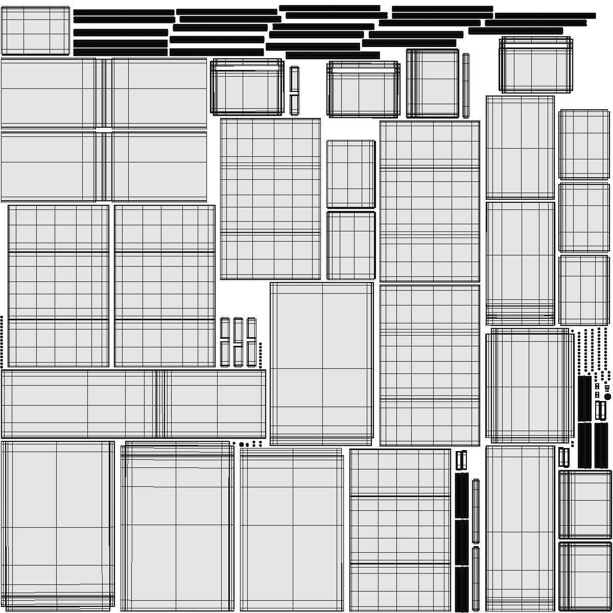 3D Filing Cabinet 3 Drawer Grey model