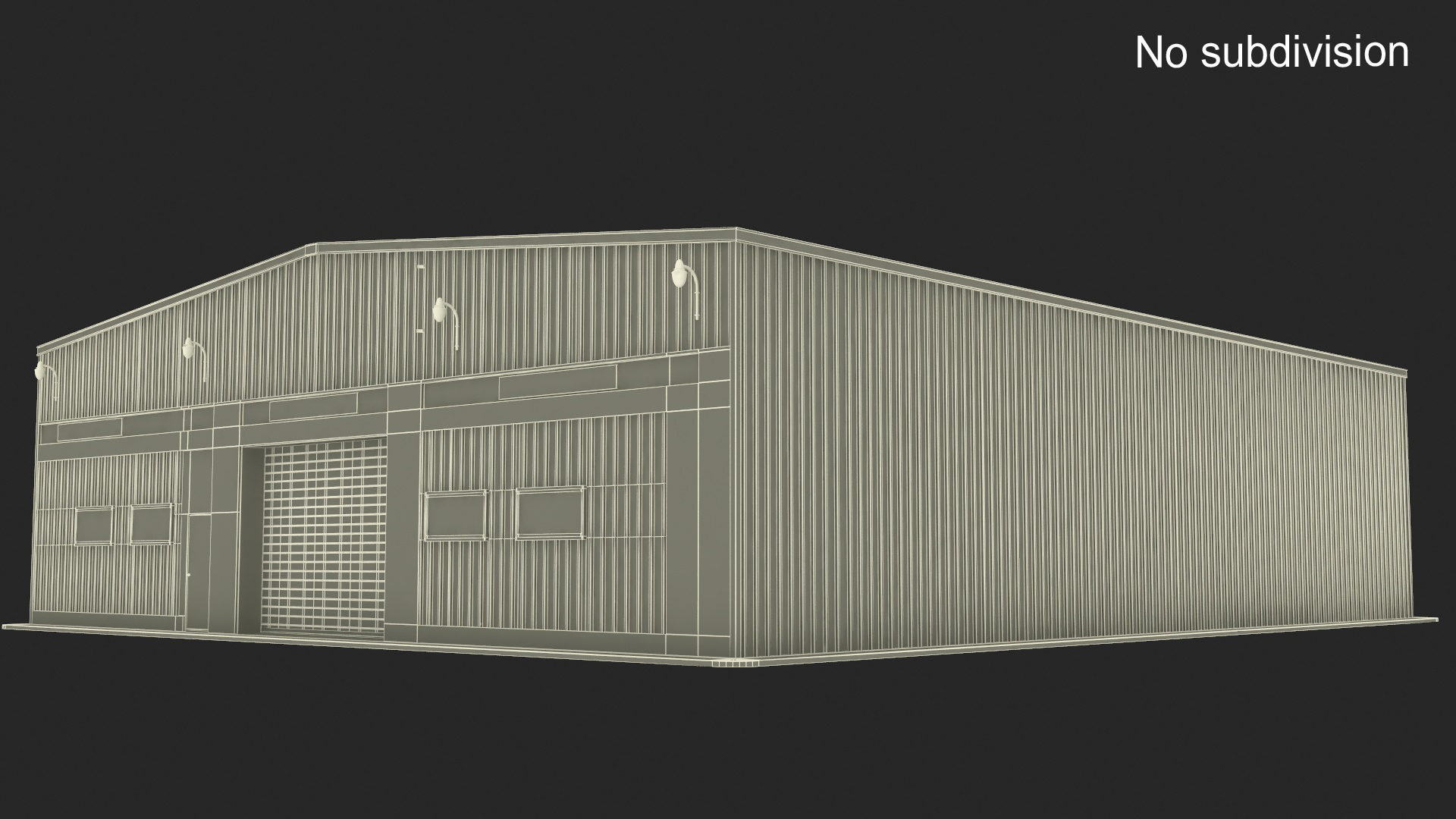 Post Frame Warehouse Building 3D model