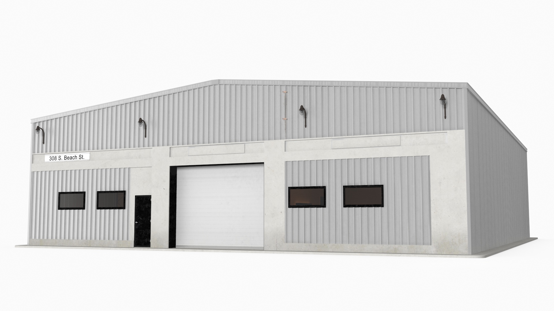 Post Frame Warehouse Building 3D model