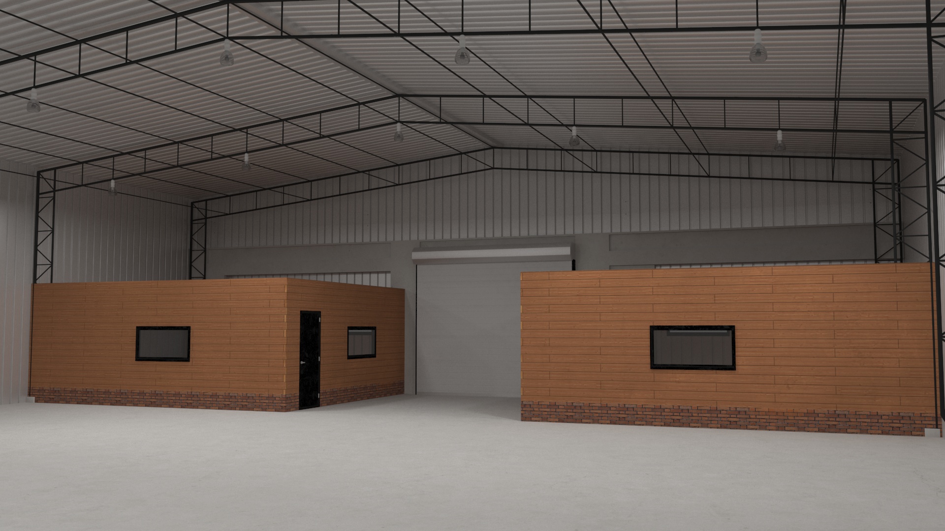 Post Frame Warehouse Building 3D model