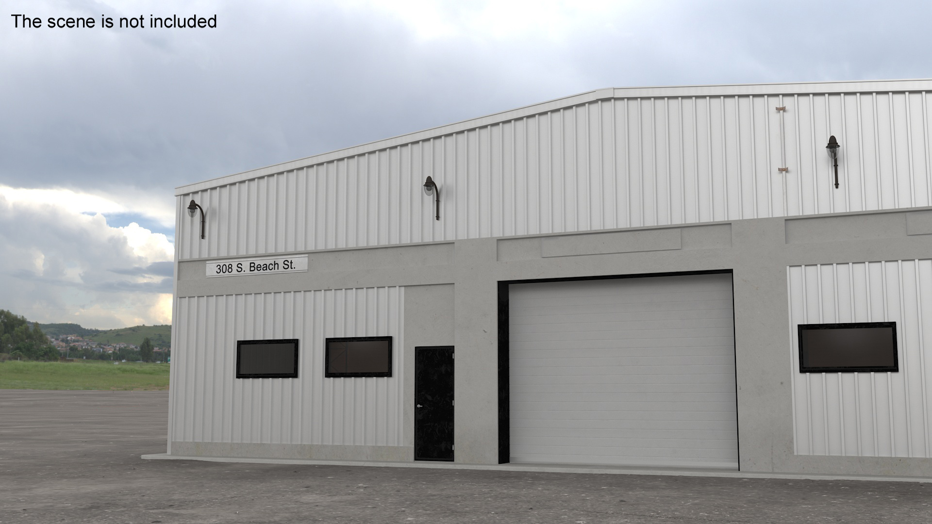 Post Frame Warehouse Building 3D model