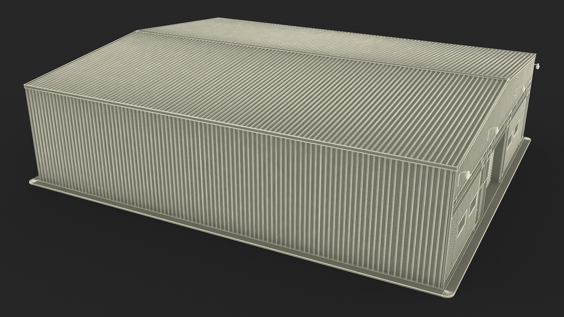Post Frame Warehouse Building 3D model