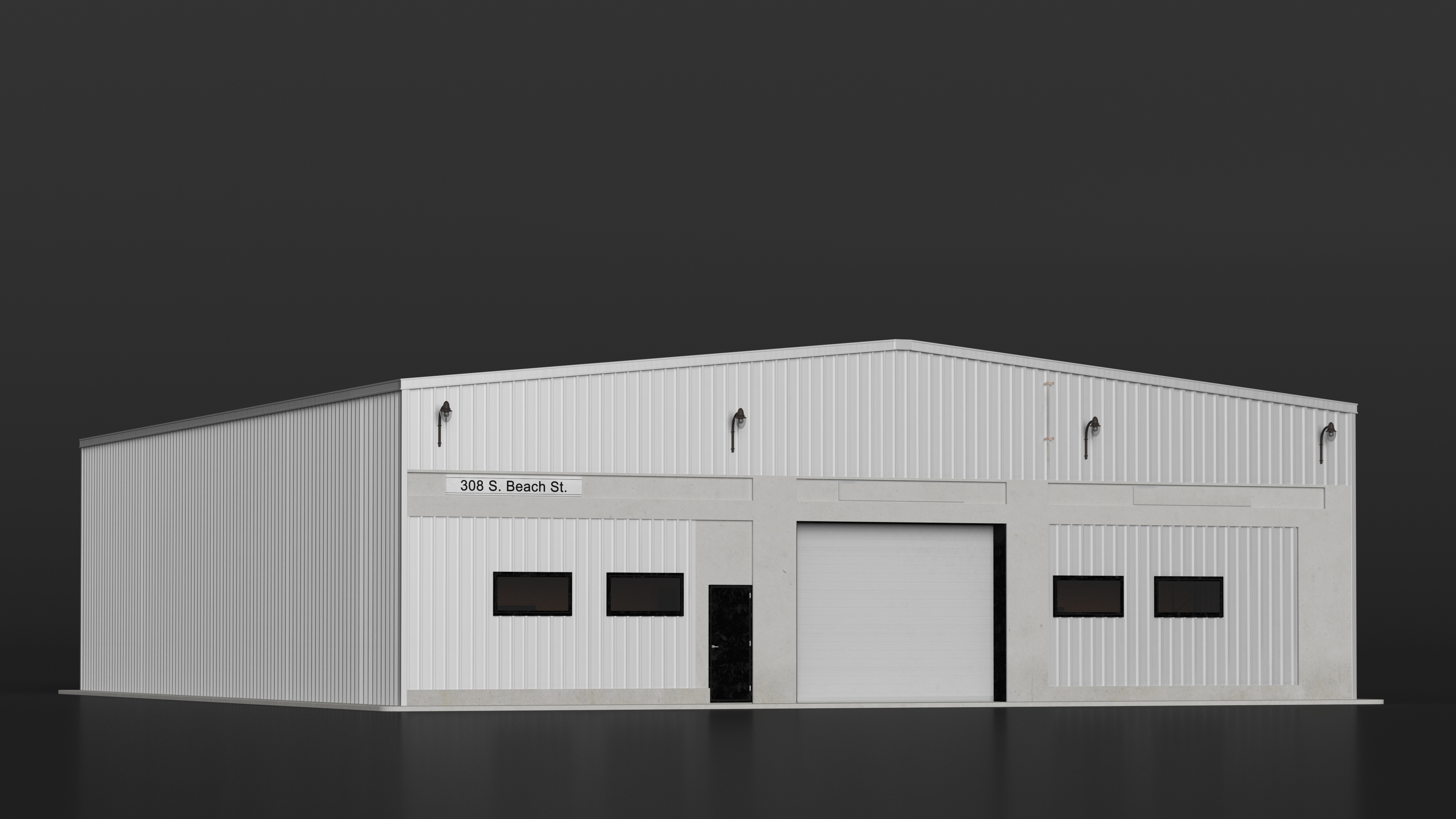 Post Frame Warehouse Building 3D model