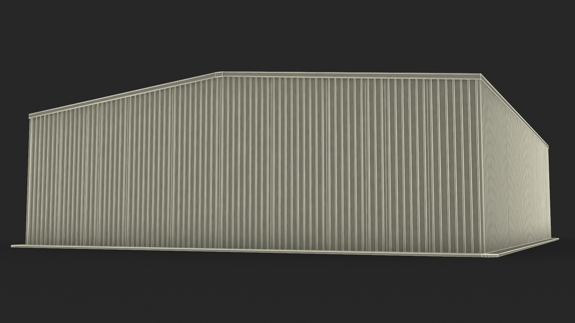 Post Frame Warehouse Building 3D model