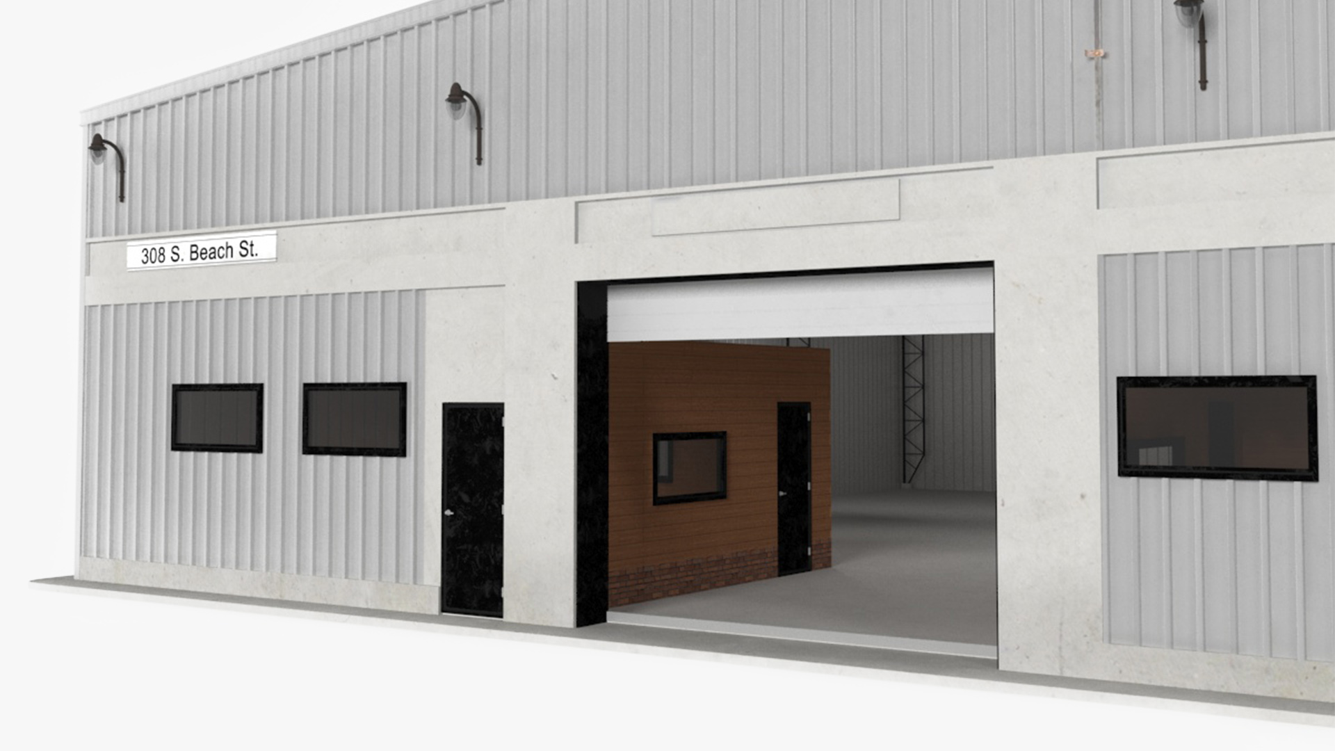 Post Frame Warehouse Building 3D model