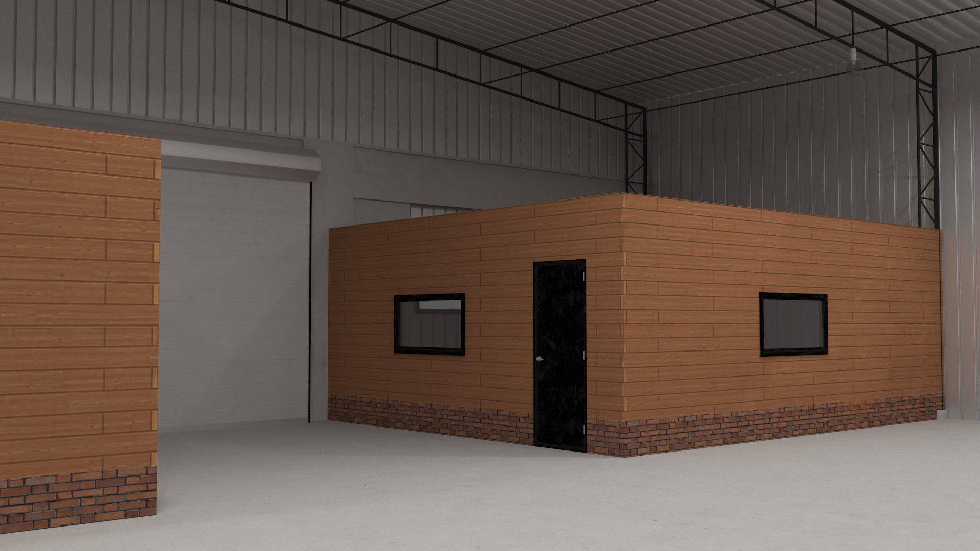 Post Frame Warehouse Building 3D model