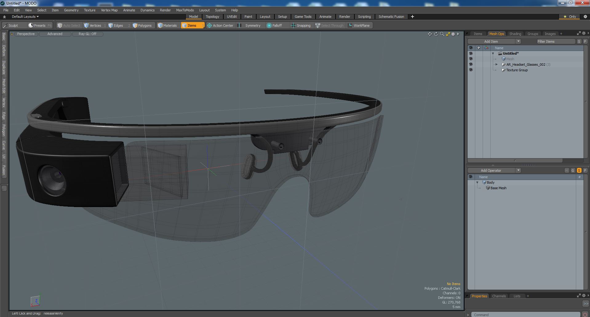 3D AR Headset Glasses model