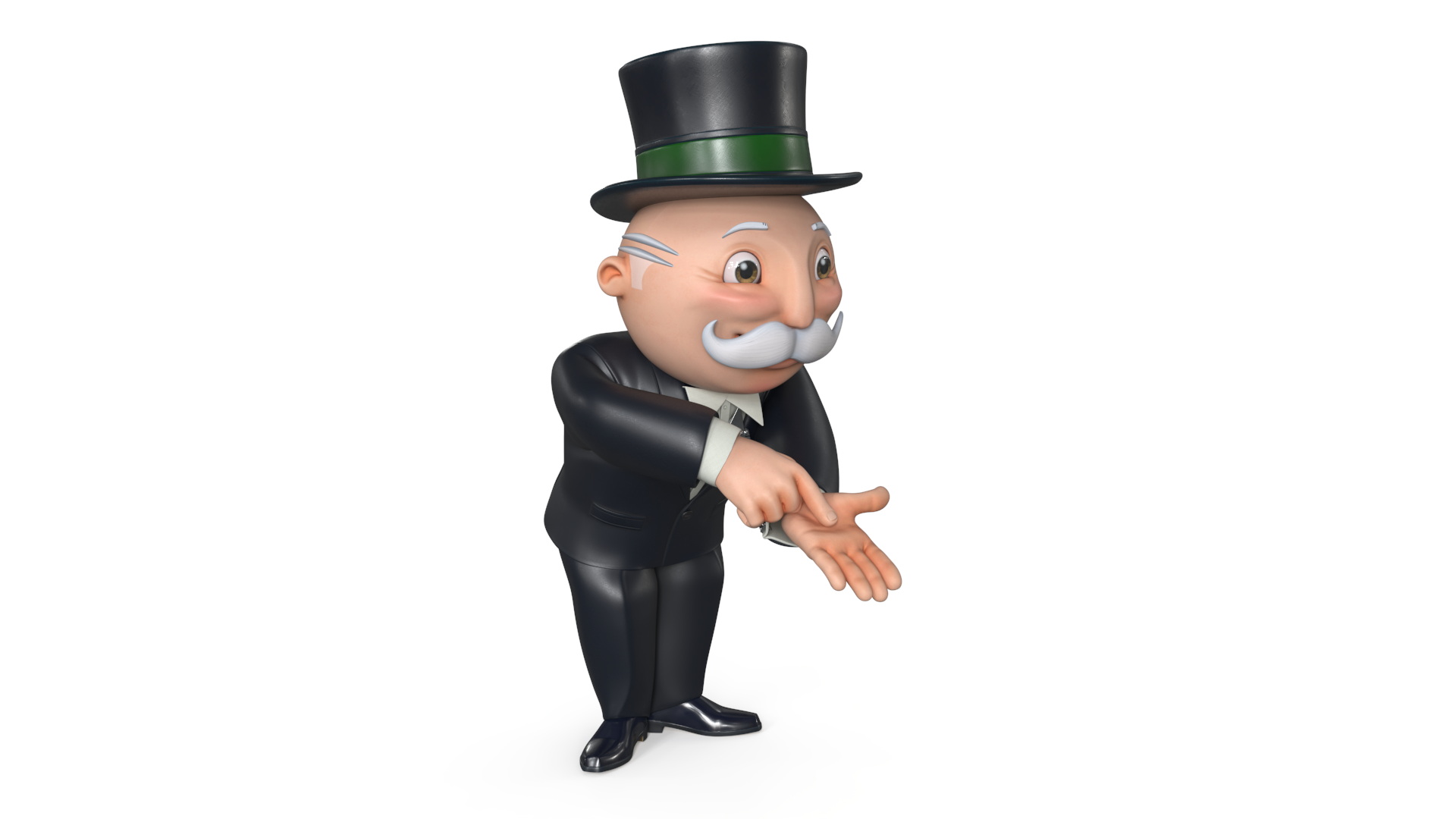 Mr Monopoly Trading Pose for 3D Print 3D