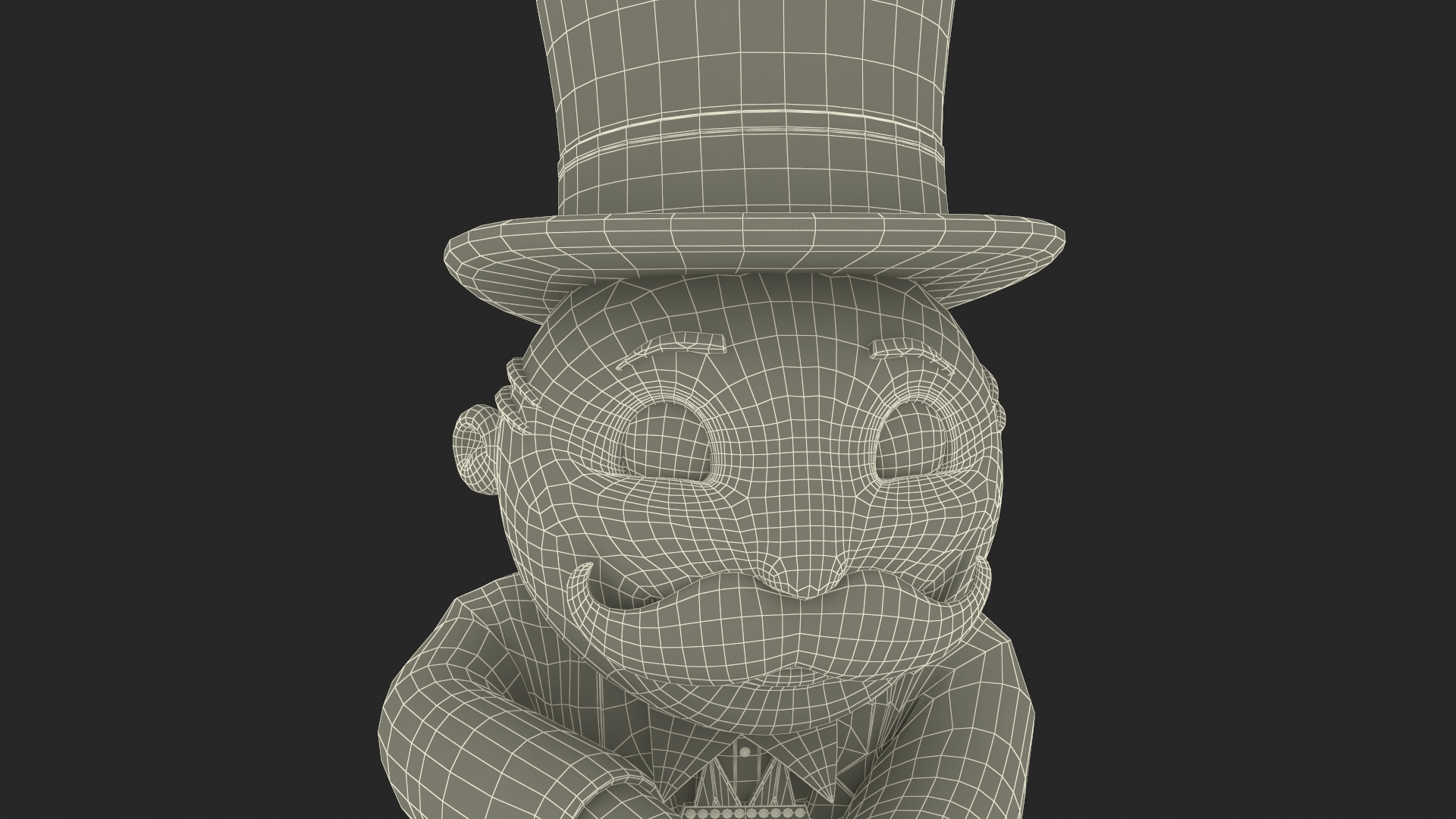Mr Monopoly Trading Pose for 3D Print 3D