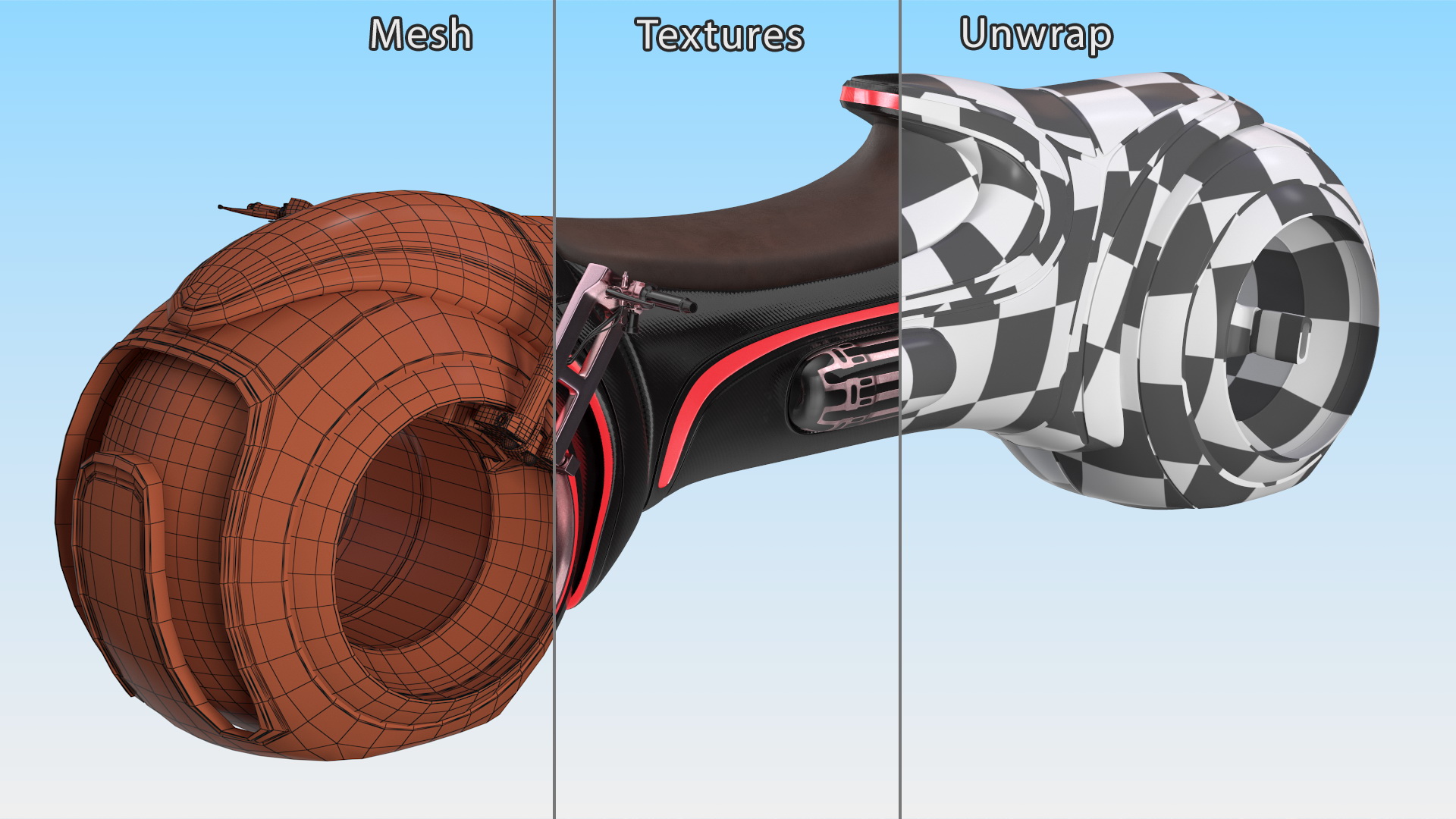 Cyber Bike Rigged 3D