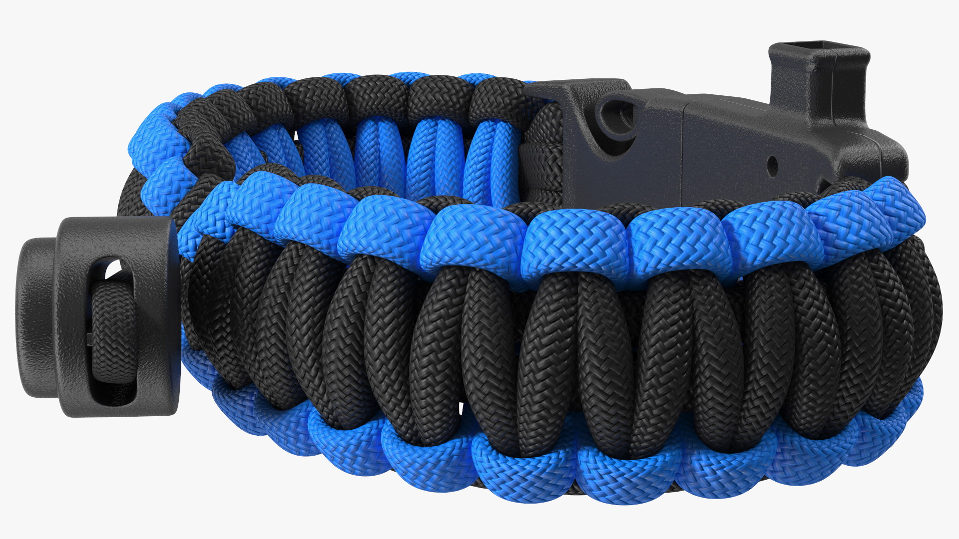 3D Paracord Survival Bracelet Blue