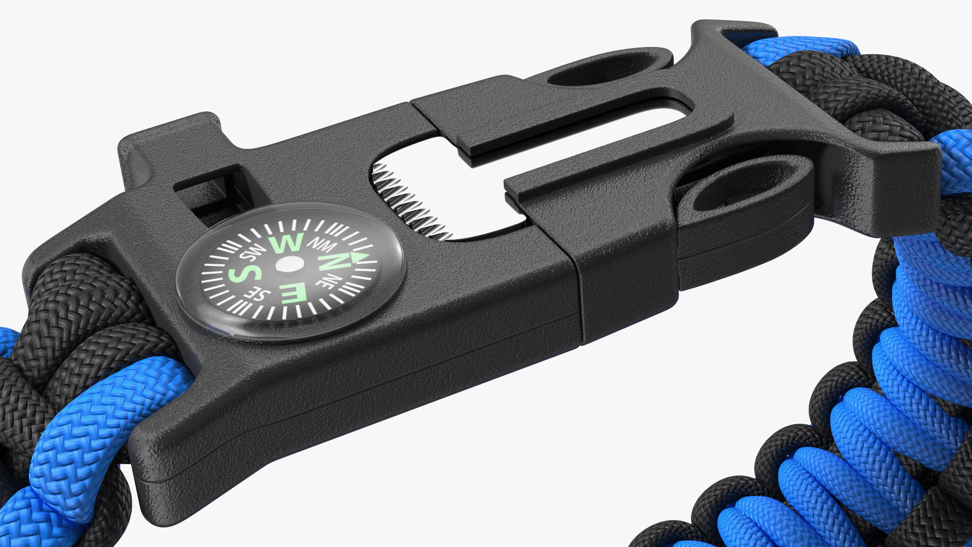 3D Paracord Survival Bracelet Blue