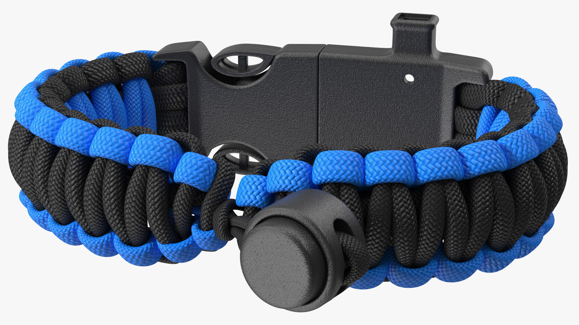 3D Paracord Survival Bracelet Blue