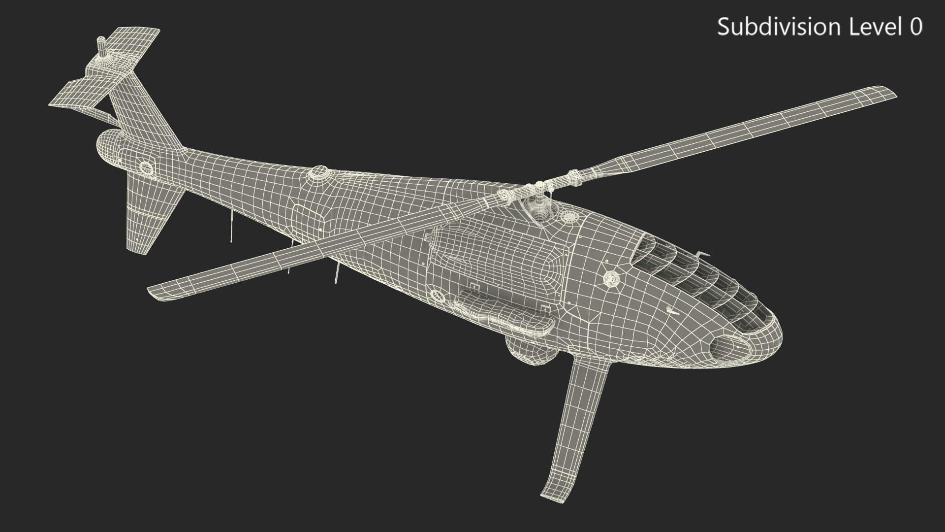 Schiebel Camcopter S100 UAV MOAS Rigged 3D model