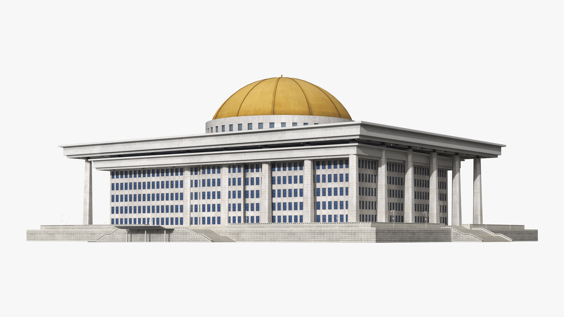 Government Capitol Building with Central Dome - view 4