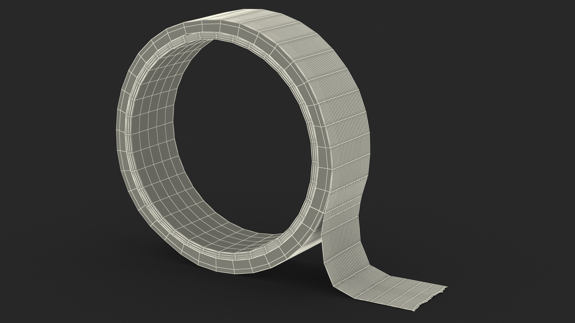 3D Adhesive Tape Roll model