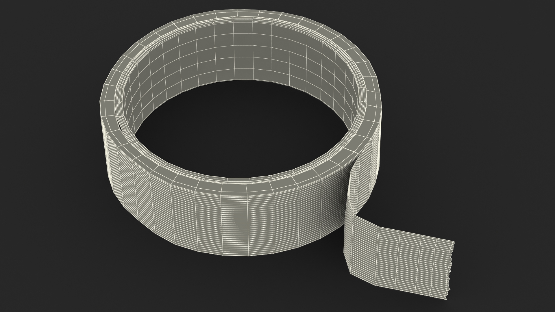 3D Adhesive Tape Roll model