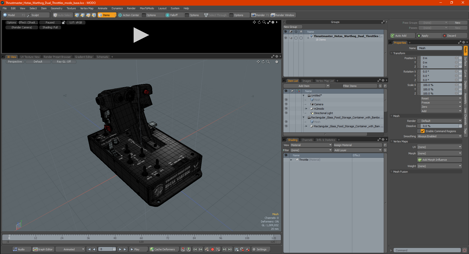 3D Thrustmaster Hotas Warthog Dual Throttles
