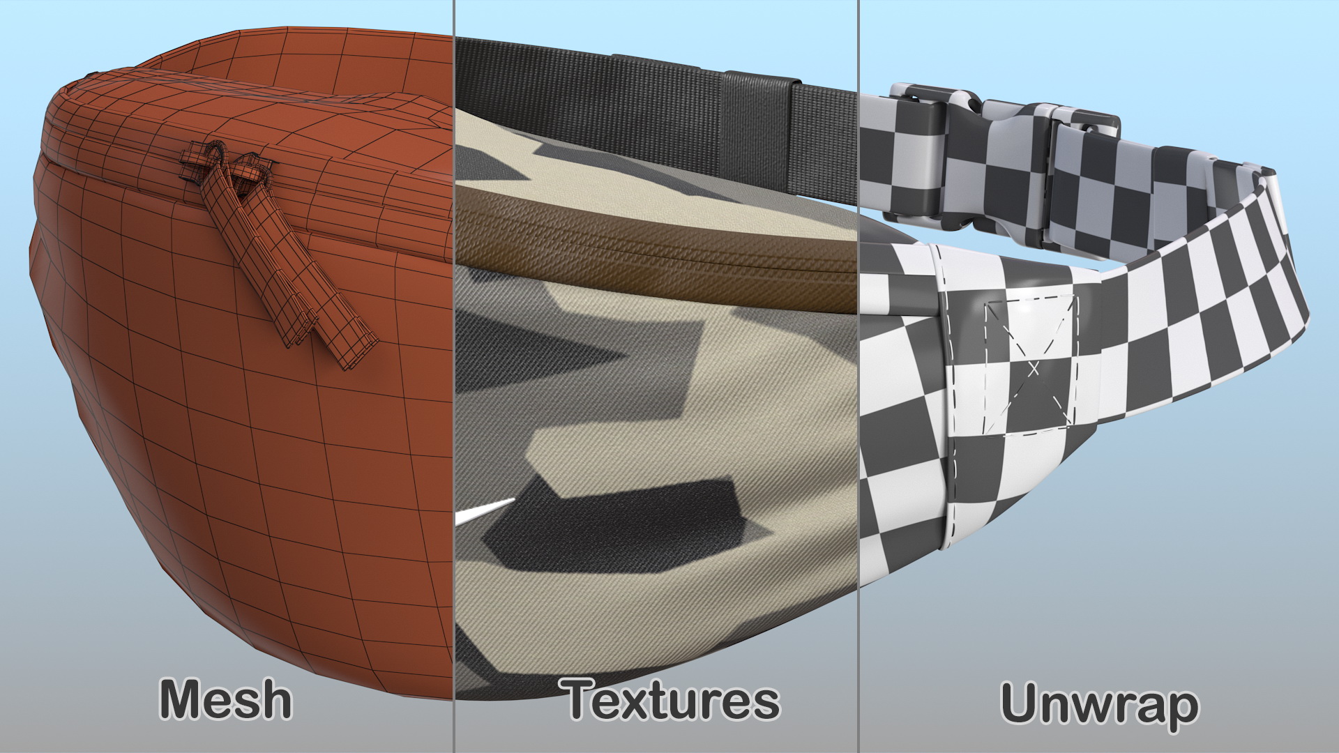 Nike Sportswear Heritage Waist Bag Camo 3D model