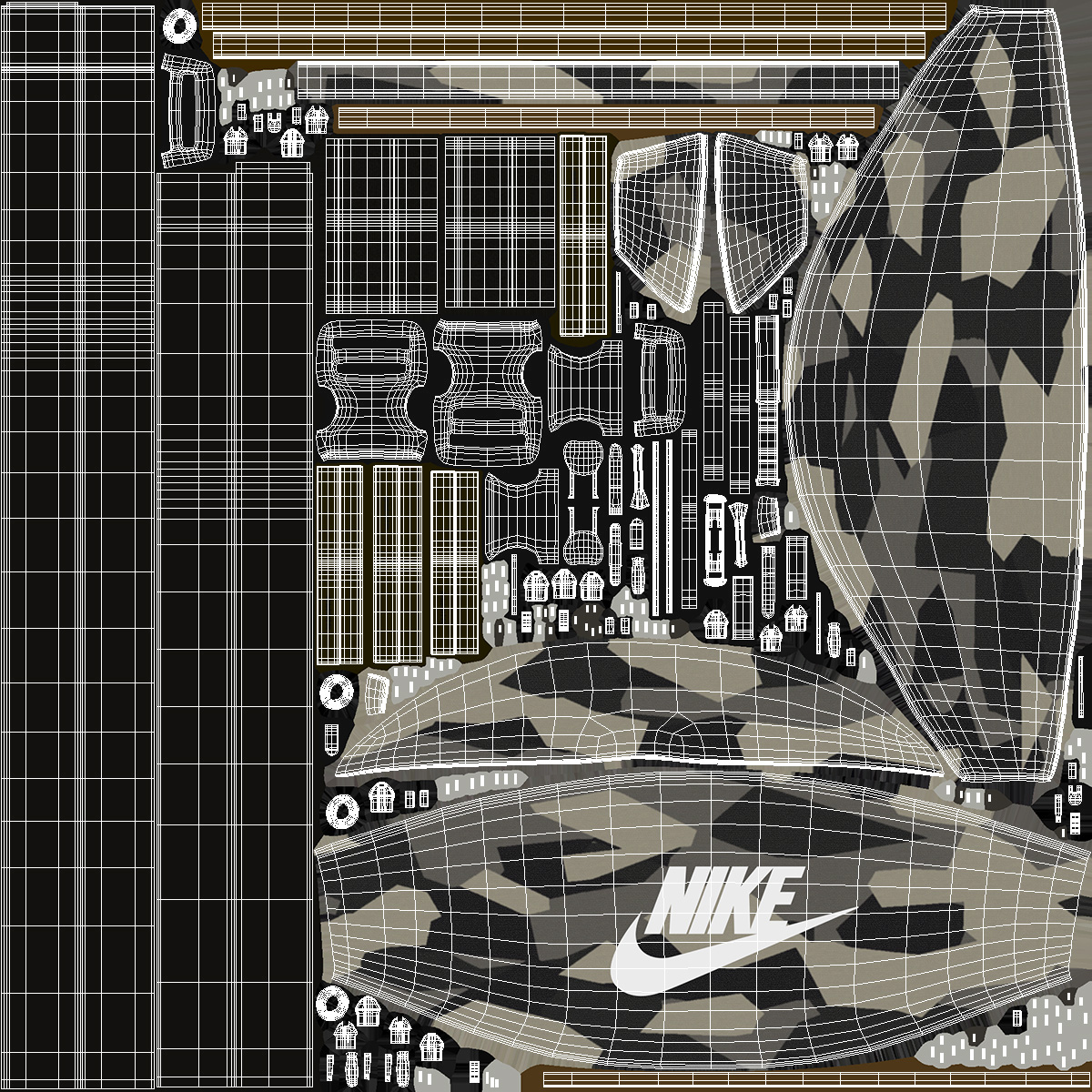Nike Sportswear Heritage Waist Bag Camo 3D model