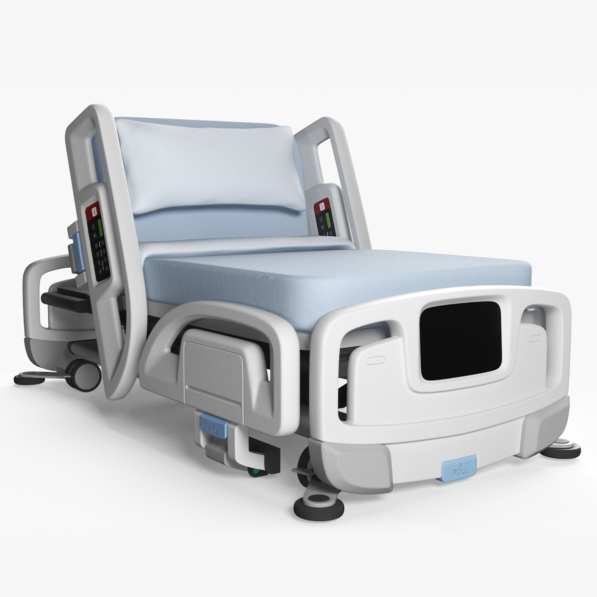 Smart Hospital Bed Off State Rigged for Maya 3D model