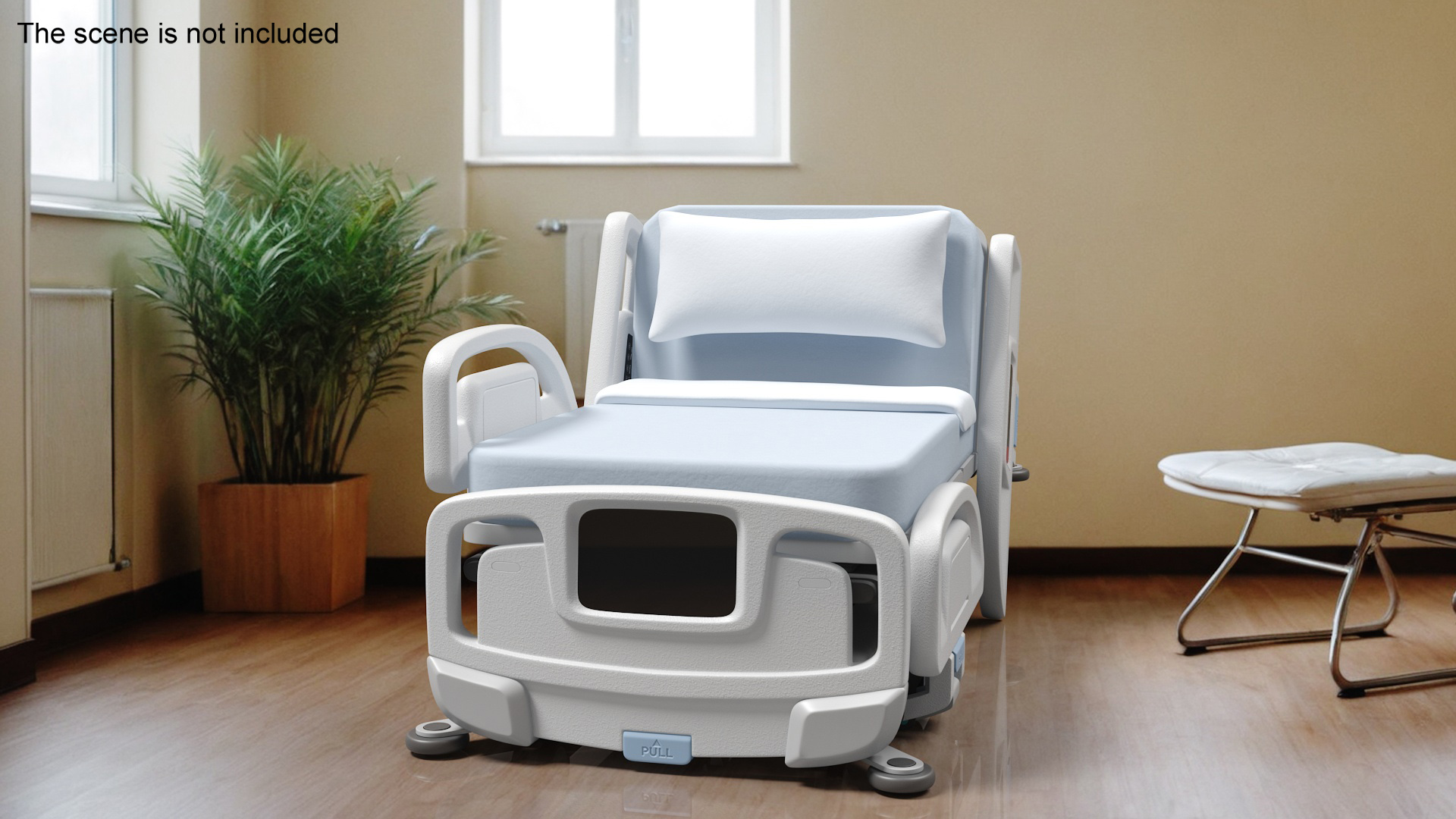 Smart Hospital Bed Off State Rigged for Maya 3D model