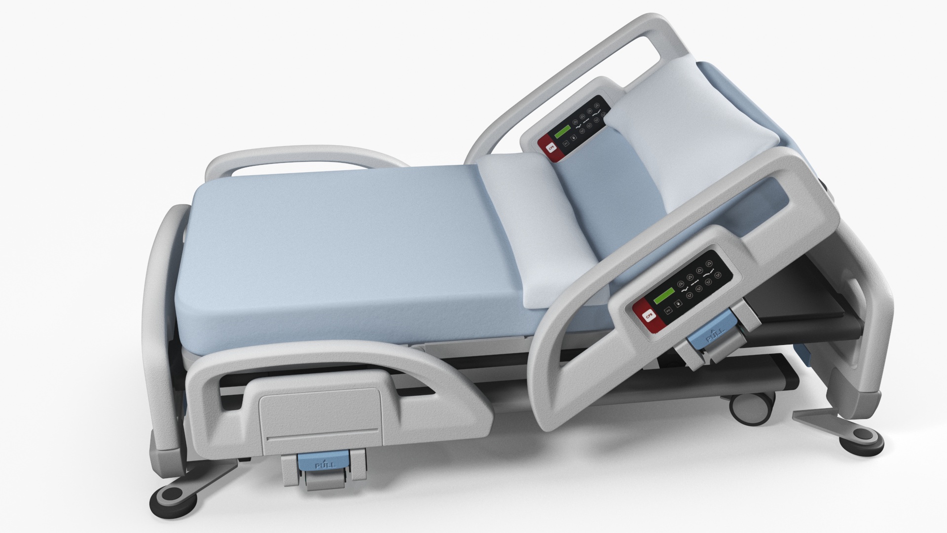 Smart Hospital Bed Off State Rigged for Maya 3D model