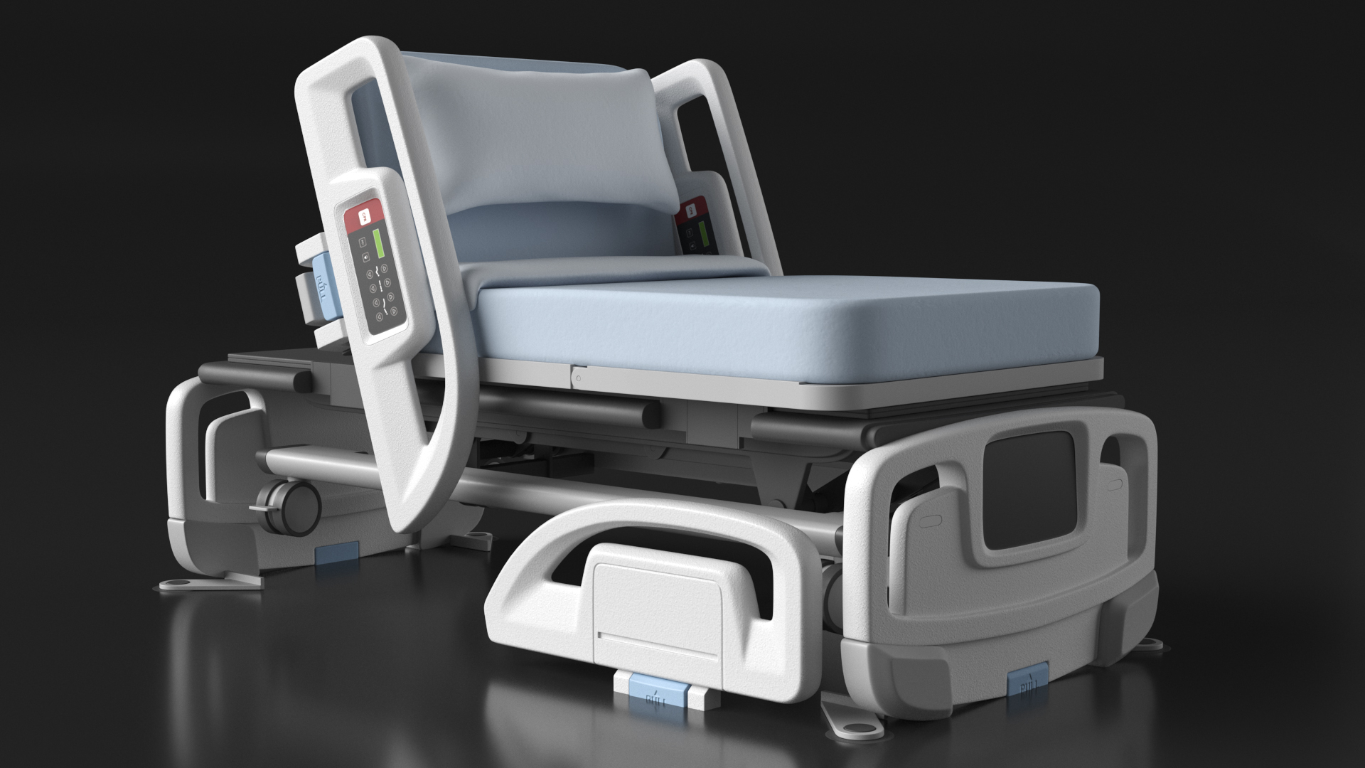Smart Hospital Bed Off State Rigged for Maya 3D model