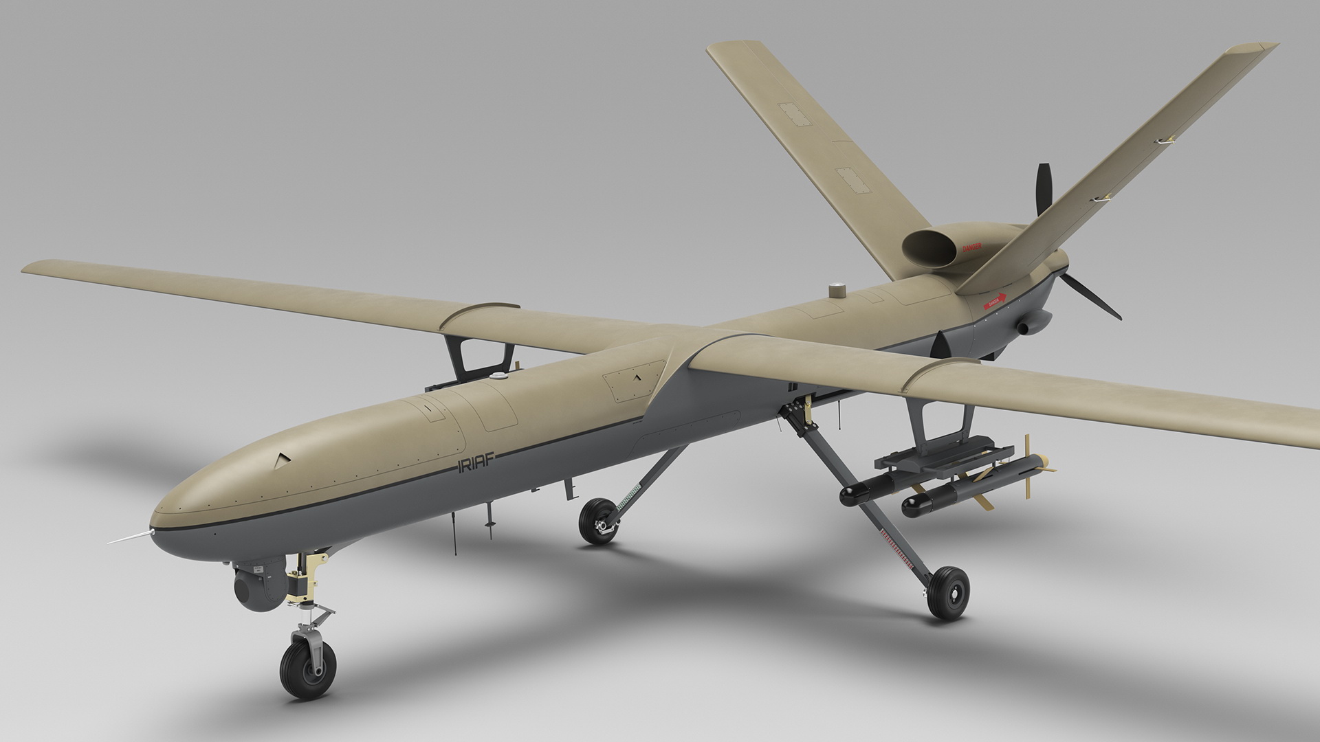 3D model Shahed 129 Iran Combat Drone Rigged